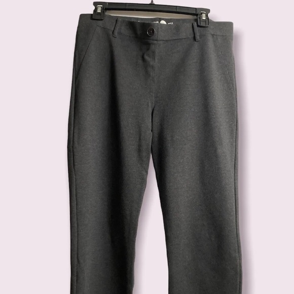 BETABRAND - Dress Pant Yoga Pants Classic Straight Leg Charcoal Gray Size Large - Picture 4 of 9